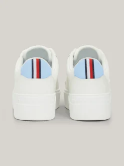 Sneakersy*Tommy Hilfiger Buty Sportowe Casual Chic Na Platformie ECRU/VESSEL BLUE