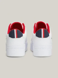Sneakersy*Tommy Hilfiger Buty Sportowe Casual Chic Na Platformie WHITE