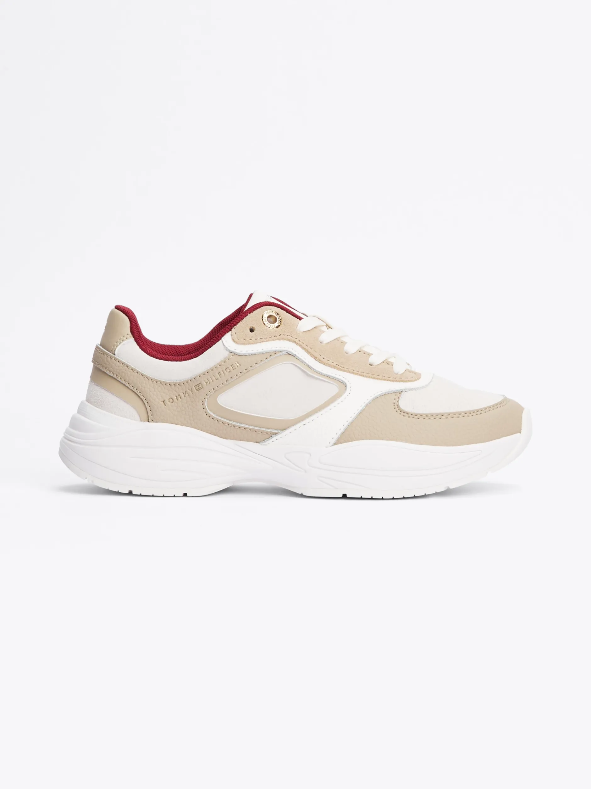 Sneakersy*Tommy Hilfiger Buty Sportowe Do Biegania O Mieszanej Fakturze BEIGE