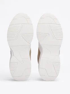 Sneakersy*Tommy Hilfiger Buty Sportowe Do Biegania O Mieszanej Fakturze BEIGE
