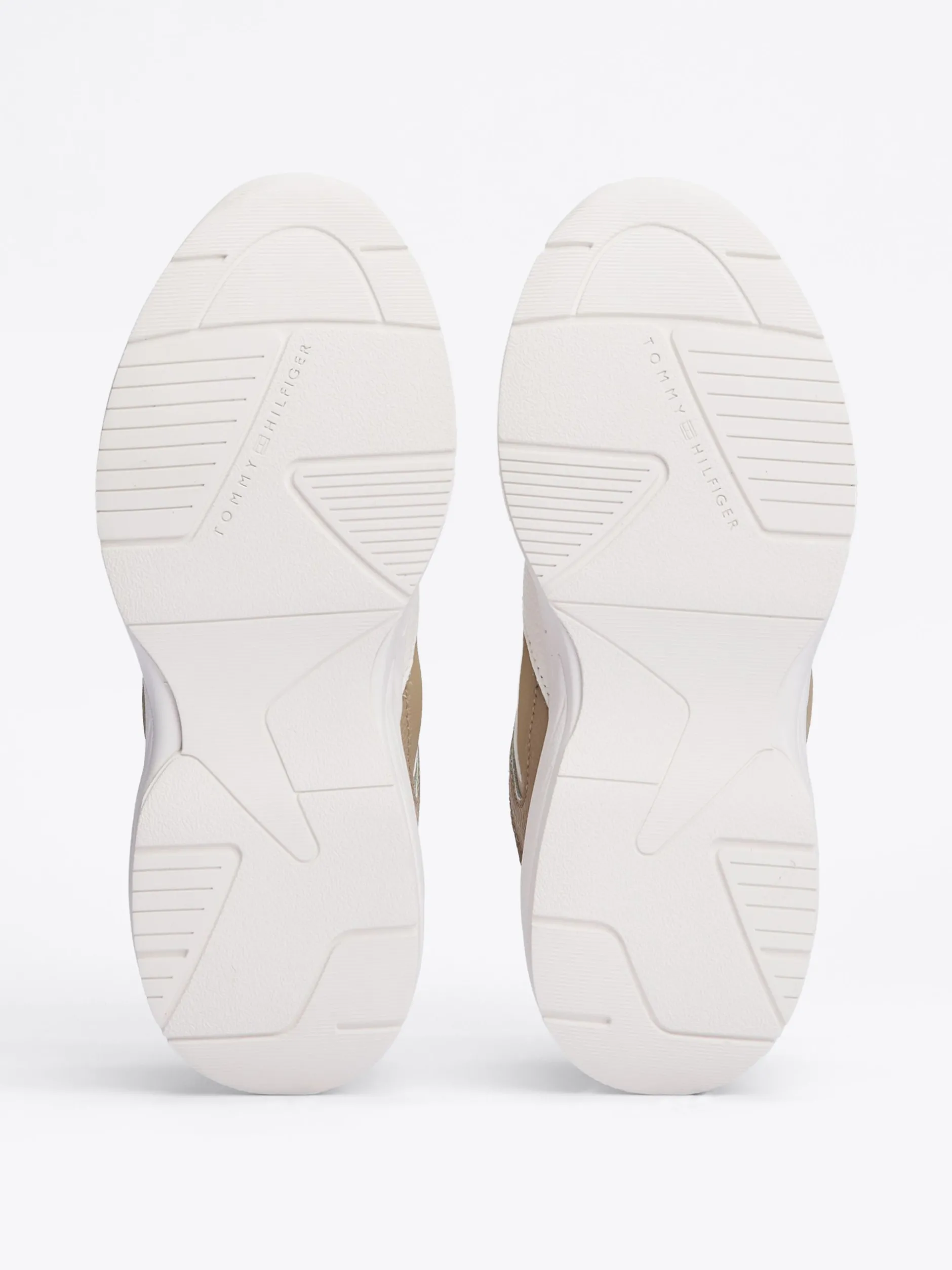 Sneakersy*Tommy Hilfiger Buty Sportowe Do Biegania O Mieszanej Fakturze BEIGE
