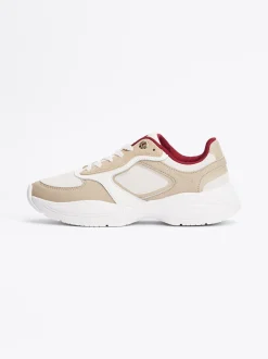 Sneakersy*Tommy Hilfiger Buty Sportowe Do Biegania O Mieszanej Fakturze BEIGE