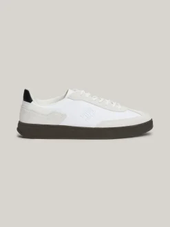Sneakersy*Tommy Hilfiger Buty Sportowe Heritage Z Zamszu WHITE