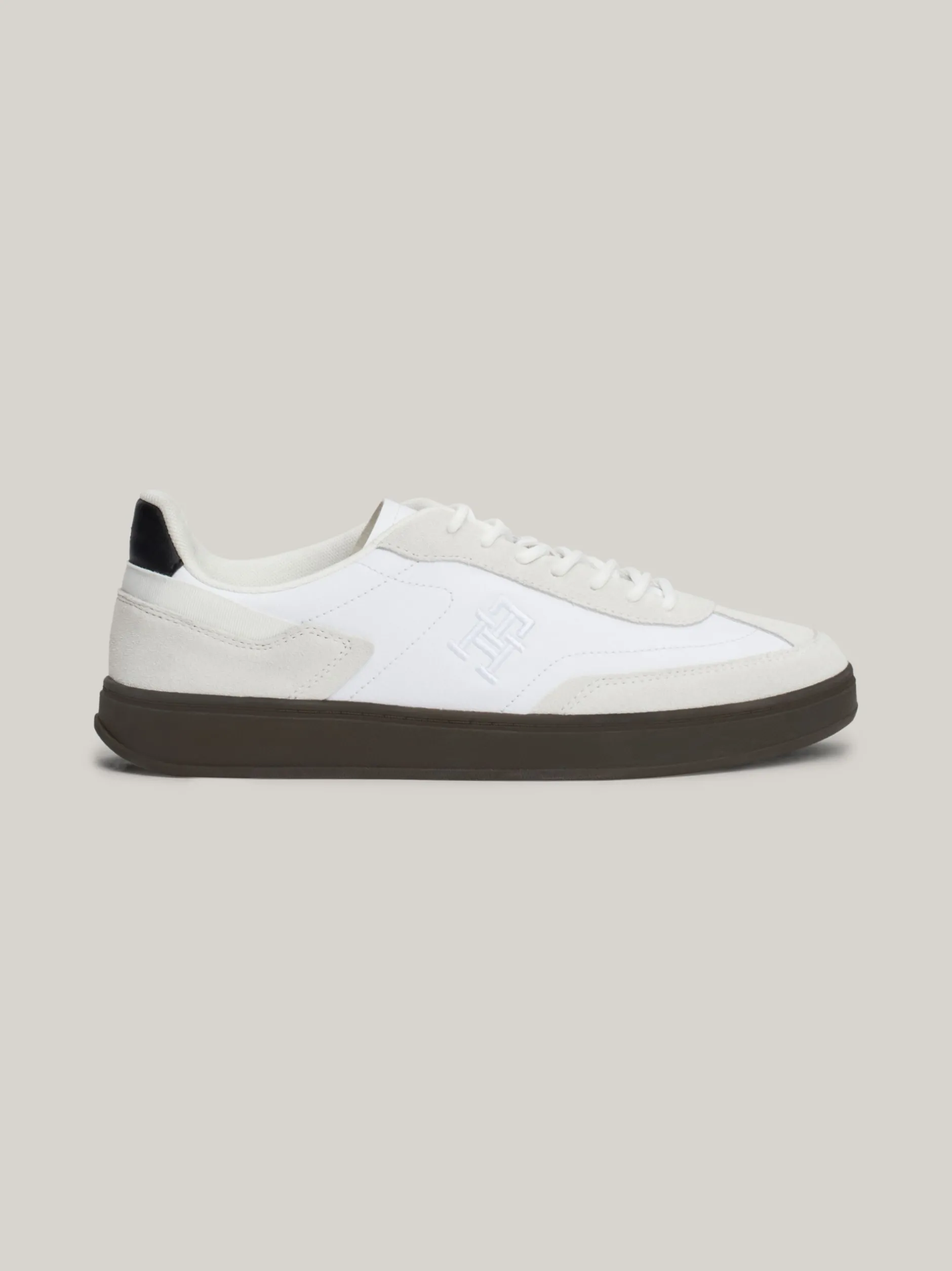 Sneakersy*Tommy Hilfiger Buty Sportowe Heritage Z Zamszu WHITE