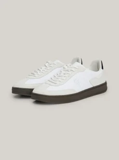 Sneakersy*Tommy Hilfiger Buty Sportowe Heritage Z Zamszu WHITE