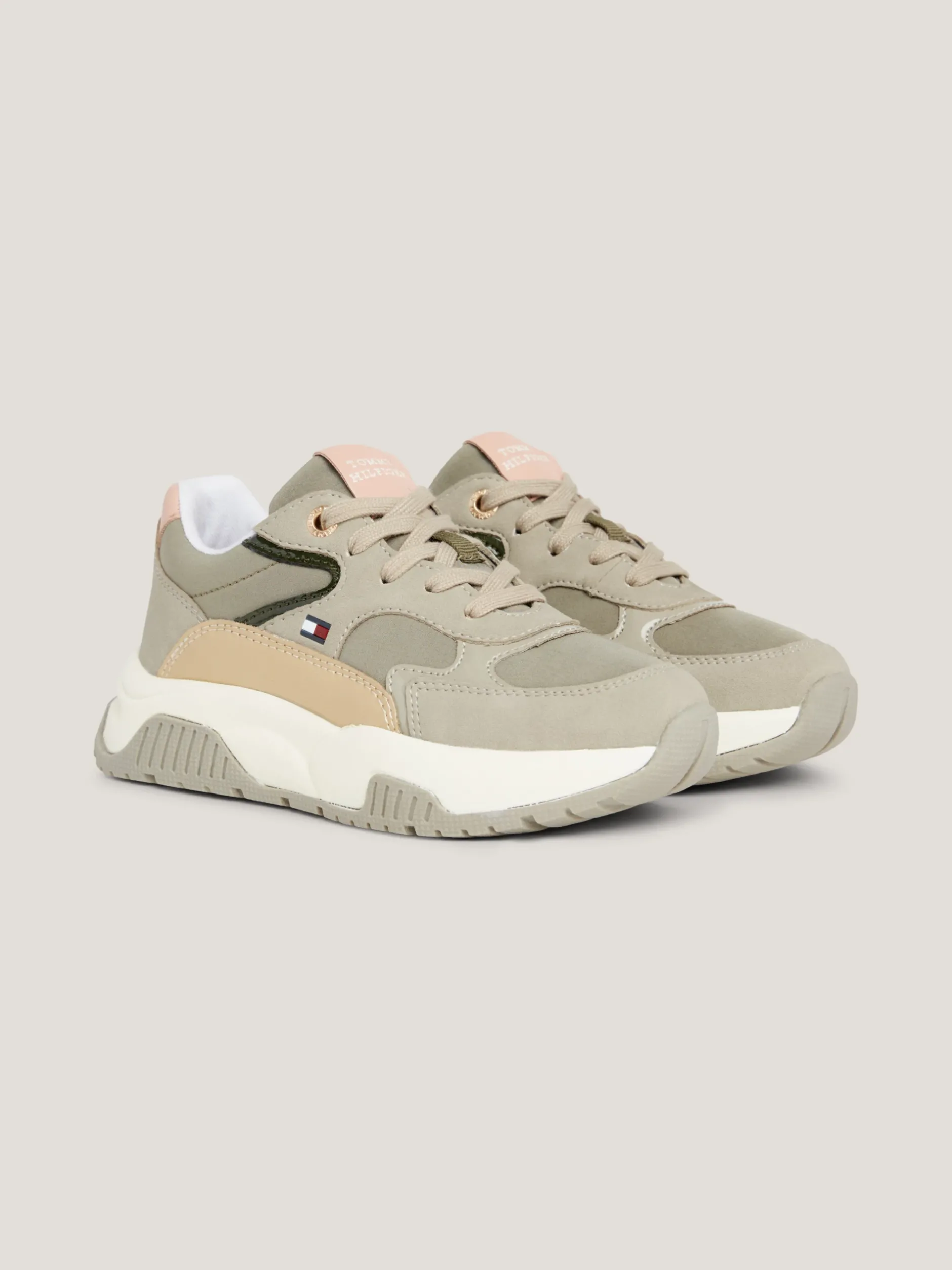 Obuwie I Akcesoria*Tommy Hilfiger Buty Sportowe Na Grubej Podeszwie Z Protektorem GREY/MILITARY GREEN