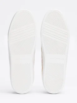 Sneakersy*Tommy Hilfiger Buty Sportowe Na Platformie Z Monogramem TH ECRU/WHITE