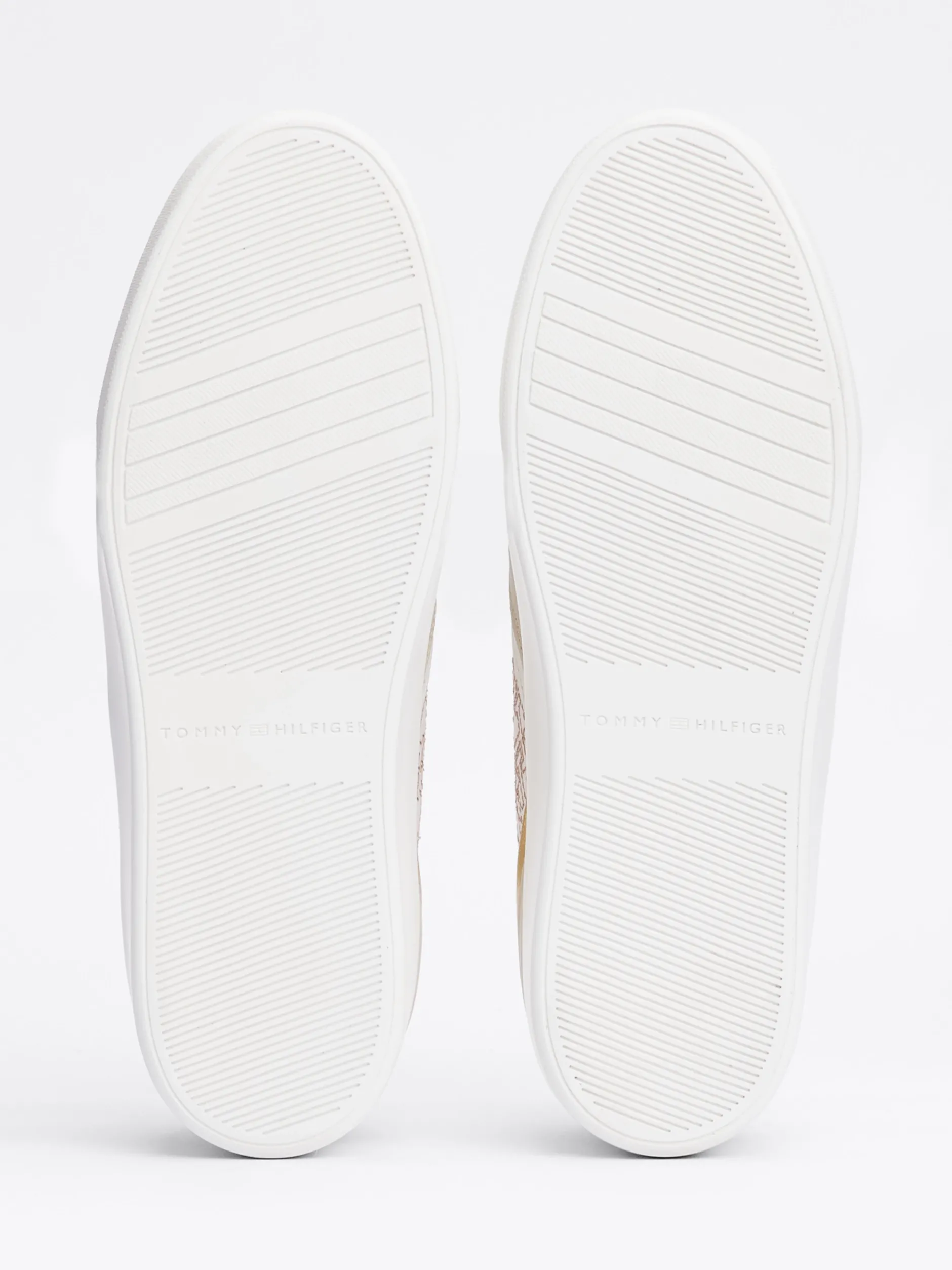 Sneakersy*Tommy Hilfiger Buty Sportowe Na Platformie Z Monogramem TH ECRU/WHITE