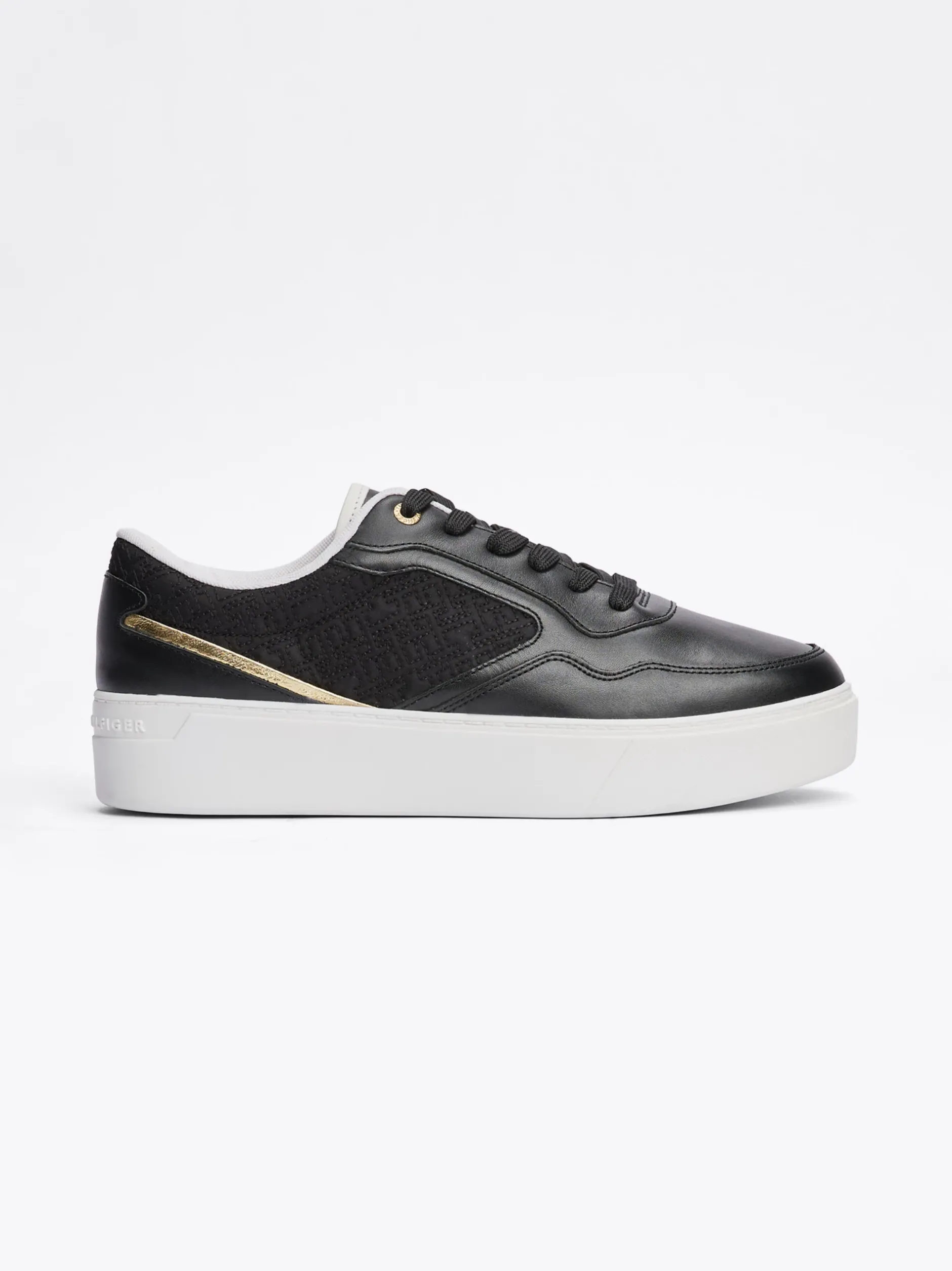 Sneakersy*Tommy Hilfiger Buty Sportowe Na Platformie Z Monogramem TH BLACK