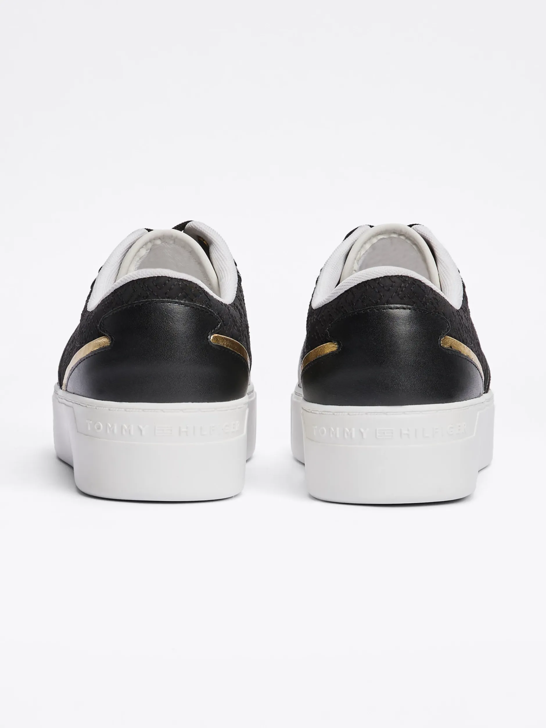 Sneakersy*Tommy Hilfiger Buty Sportowe Na Platformie Z Monogramem TH BLACK