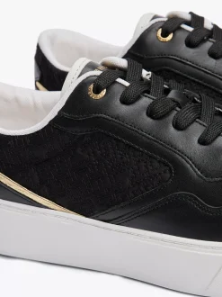 Sneakersy*Tommy Hilfiger Buty Sportowe Na Platformie Z Monogramem TH BLACK