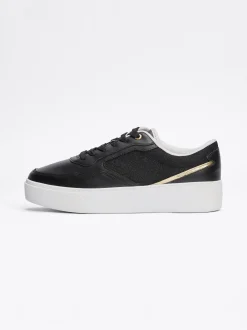 Sneakersy*Tommy Hilfiger Buty Sportowe Na Platformie Z Monogramem TH BLACK