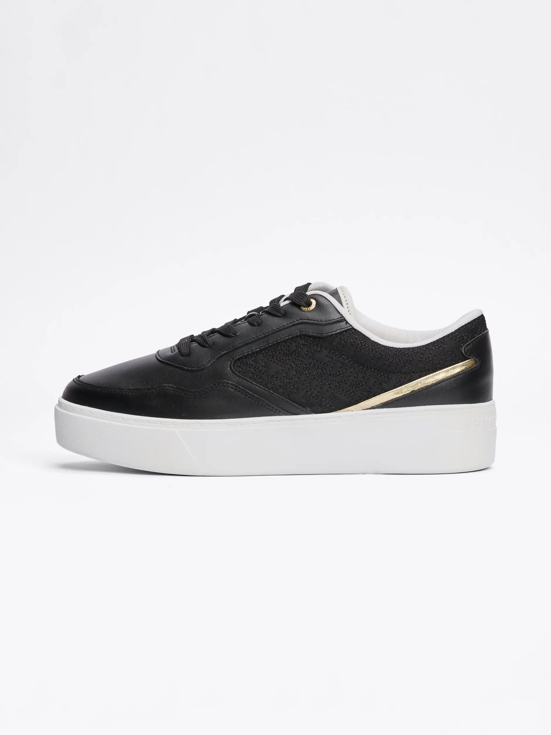 Sneakersy*Tommy Hilfiger Buty Sportowe Na Platformie Z Monogramem TH BLACK