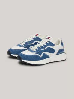Sneakersy*Tommy Hilfiger Buty Sportowe W Stylu Retro Z ową Cholewką DENIM
