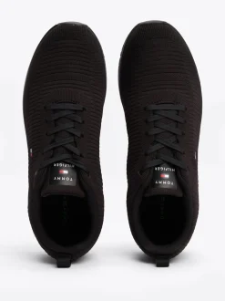 Sneakersy*Tommy Hilfiger Buty Sportowe Z Dzianinową Cholewką BLACK