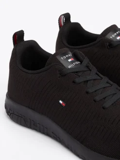 Sneakersy*Tommy Hilfiger Buty Sportowe Z Dzianinową Cholewką BLACK
