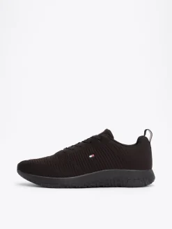 Sneakersy*Tommy Hilfiger Buty Sportowe Z Dzianinową Cholewką BLACK