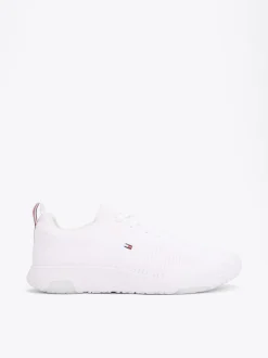 White Trainers|Sneakersy*Tommy Hilfiger Buty Sportowe Z Dzianinową Cholewką WHITE