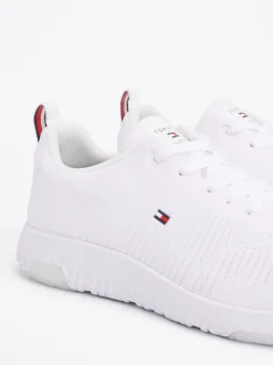 White Trainers|Sneakersy*Tommy Hilfiger Buty Sportowe Z Dzianinową Cholewką WHITE