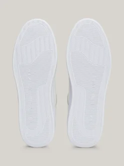 Sneakersy*Tommy Hilfiger Buty Sportowe Z Emaliowaną Flagą ANCIENT WHITE/HERITAGE PINK
