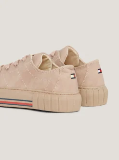 Obuwie I Akcesoria*Tommy Hilfiger Buty Sportowe Z Fakturą I Motywem Pasków NUDE