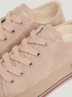Obuwie I Akcesoria*Tommy Hilfiger Buty Sportowe Z Fakturą I Motywem Pasków NUDE