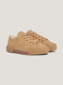 Obuwie I Akcesoria*Tommy Hilfiger Buty Sportowe Z Fakturą I Motywem Pasków COGNAC