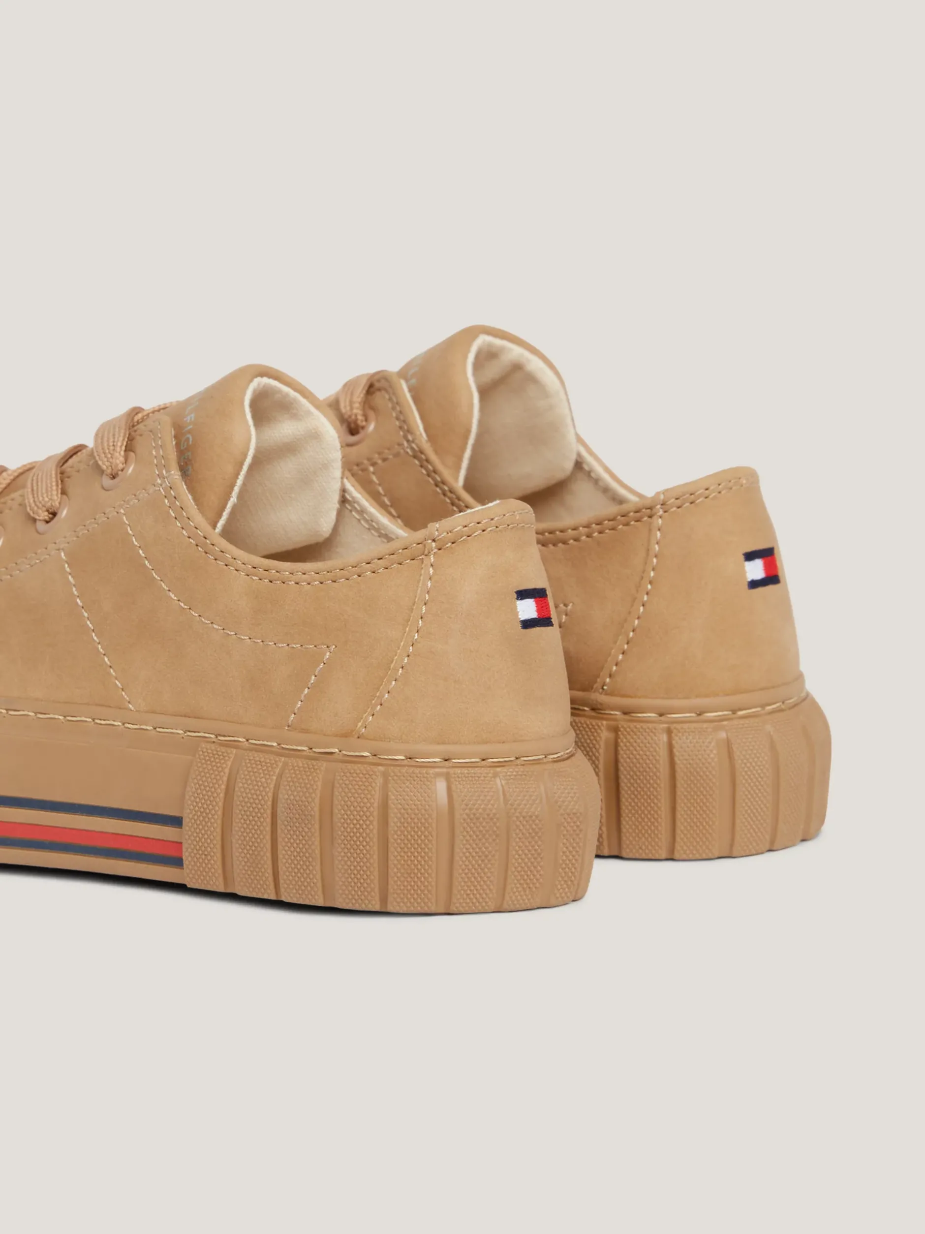 Obuwie I Akcesoria*Tommy Hilfiger Buty Sportowe Z Fakturą I Motywem Pasków COGNAC
