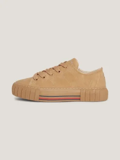 Obuwie I Akcesoria*Tommy Hilfiger Buty Sportowe Z Fakturą I Motywem Pasków COGNAC