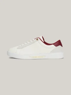 Sneakersy*Tommy Hilfiger Buty Sportowe Z Metalowymi Elementami ANCIENT WHITE