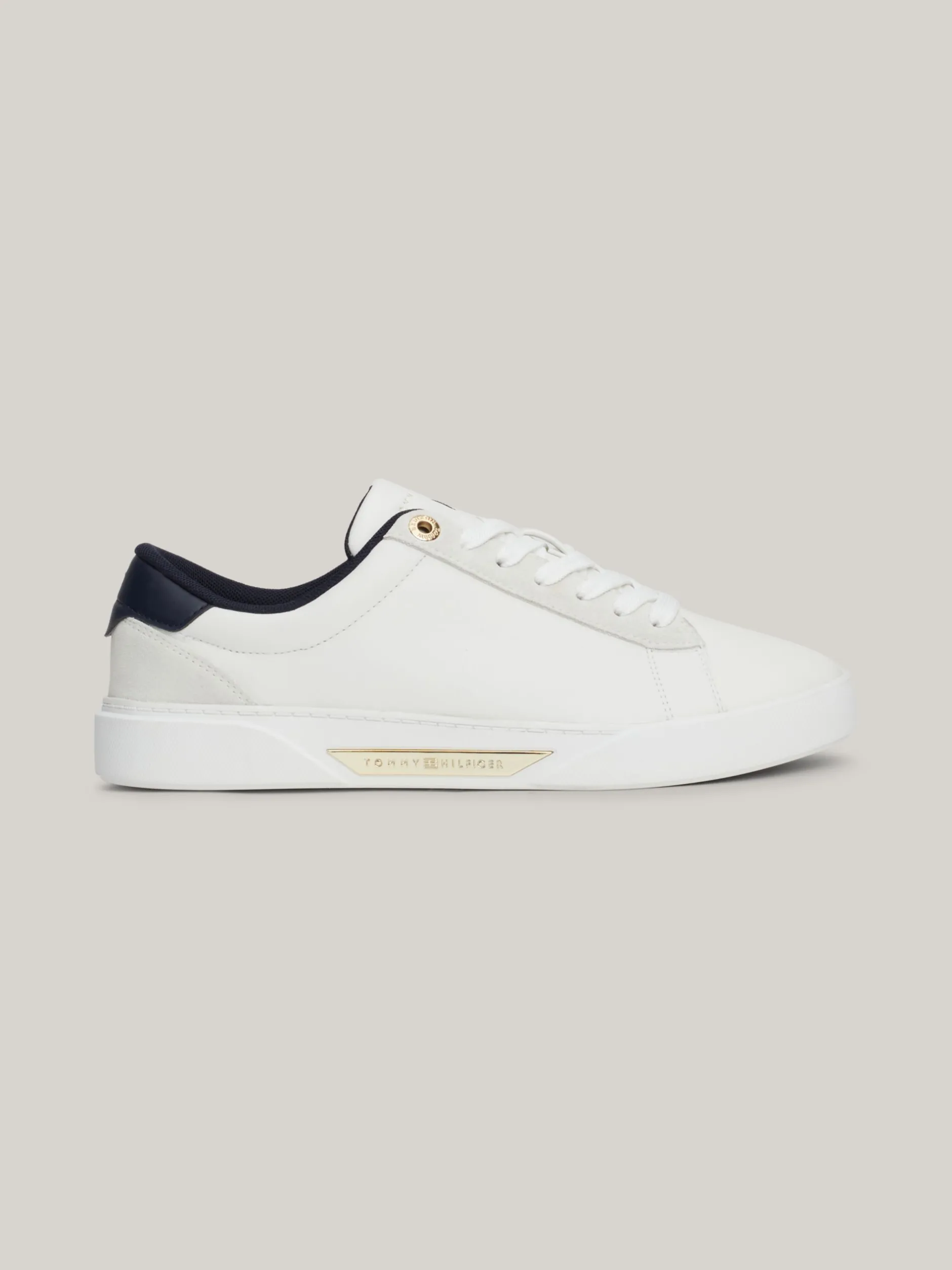 Sneakersy*Tommy Hilfiger Buty Sportowe Z Metalowymi Elementami ECRU