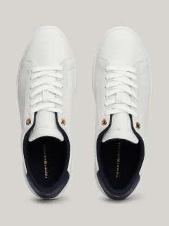 Sneakersy*Tommy Hilfiger Buty Sportowe Z Metalowymi Elementami ECRU