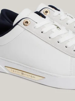 Sneakersy*Tommy Hilfiger Buty Sportowe Z Metalowymi Elementami ECRU