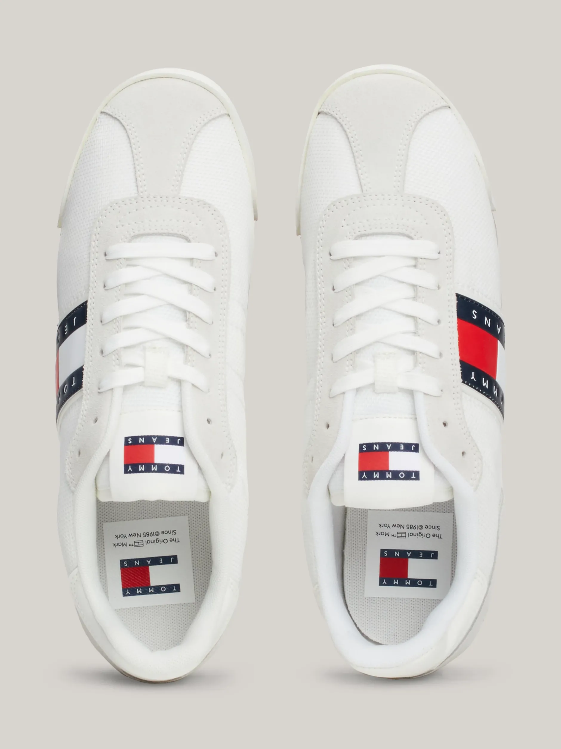 Sneakersy*Tommy Hilfiger Buty Sportowe Z Różnych Materiałów ECRU