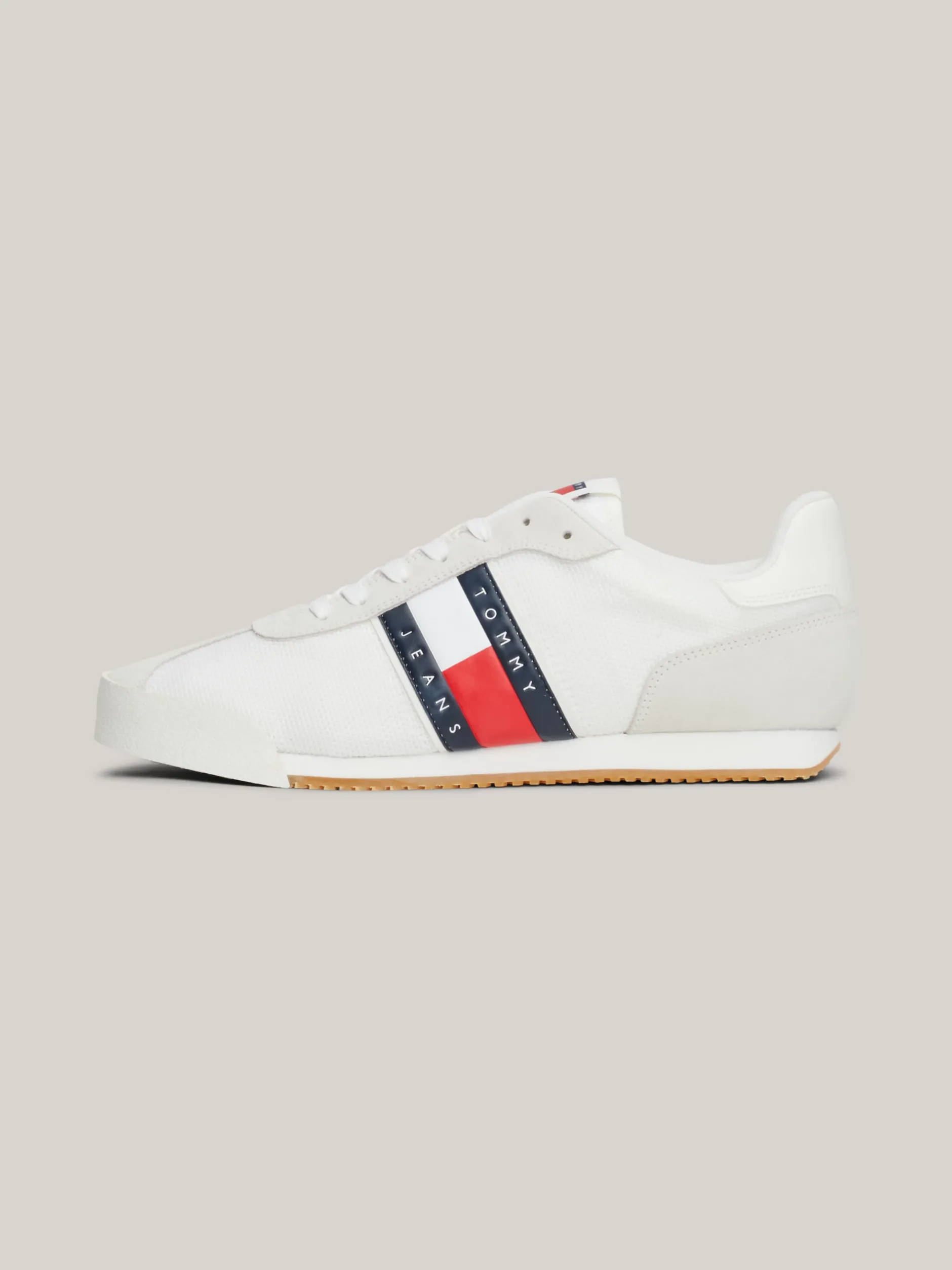 Sneakersy*Tommy Hilfiger Buty Sportowe Z Różnych Materiałów ECRU