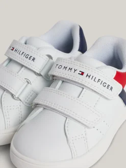 Obuwie I Akcesoria*Tommy Hilfiger Buty Sportowe Z Zapięciem Na Rzep I Flagą WHITE