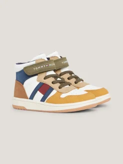 Obuwie I Akcesoria*Tommy Hilfiger Buty Sportowe Za Kostkę Z Flagą Z Boku OFF WHITE/MULTICOLOR