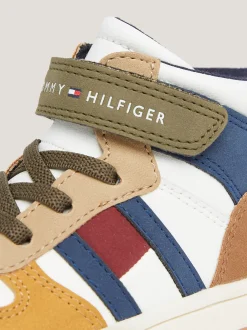 Obuwie I Akcesoria*Tommy Hilfiger Buty Sportowe Za Kostkę Z Flagą Z Boku OFF WHITE/MULTICOLOR