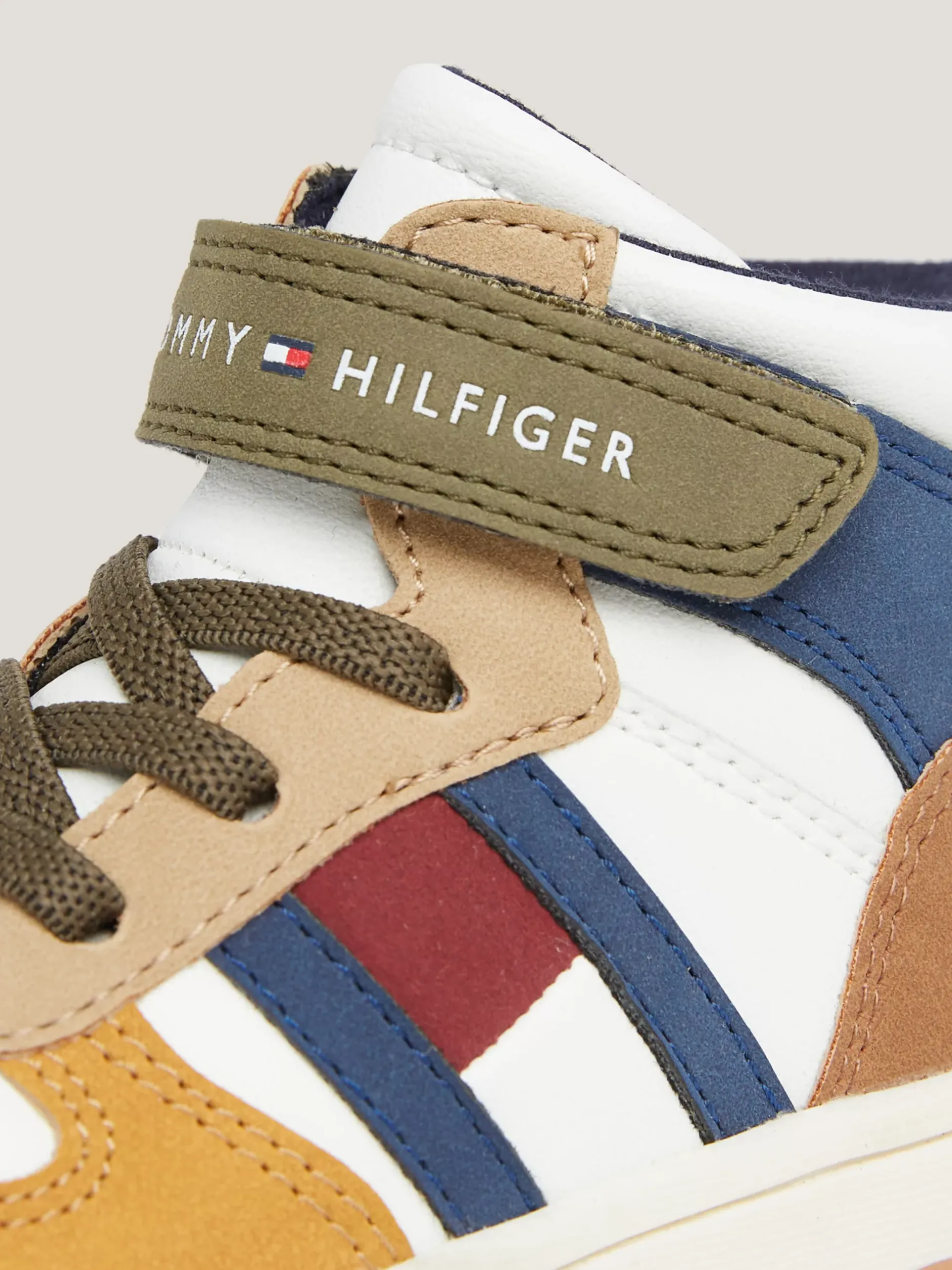 Obuwie I Akcesoria*Tommy Hilfiger Buty Sportowe Za Kostkę Z Flagą Z Boku OFF WHITE/MULTICOLOR