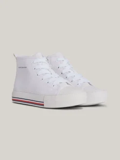 Obuwie I Akcesoria*Tommy Hilfiger Buty Sportowe Za Kostkę Z Logo WHITE
