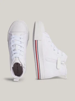 Obuwie I Akcesoria*Tommy Hilfiger Buty Sportowe Za Kostkę Z Logo WHITE