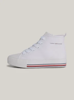 Obuwie I Akcesoria*Tommy Hilfiger Buty Sportowe Za Kostkę Z Logo WHITE
