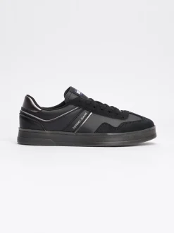 Sneakersy*Tommy Hilfiger Buty Sportowe Ze Skóry Greenwich Z Logo BLACK