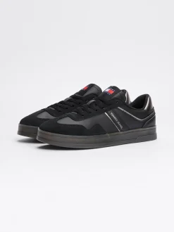 Sneakersy*Tommy Hilfiger Buty Sportowe Ze Skóry Greenwich Z Logo BLACK