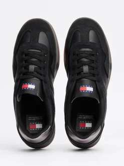 Sneakersy*Tommy Hilfiger Buty Sportowe Ze Skóry Greenwich Z Logo BLACK