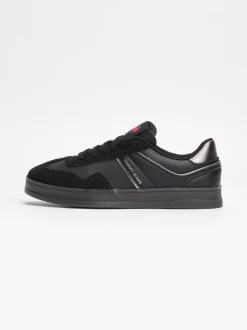 Sneakersy*Tommy Hilfiger Buty Sportowe Ze Skóry Greenwich Z Logo BLACK