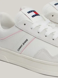 Sneakersy*Tommy Hilfiger Buty Sportowe Ze Skóry Greenwich Z Logo MISTY PINK