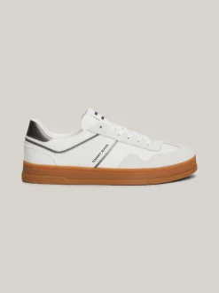 Sneakersy*Tommy Hilfiger Buty Sportowe Ze Skóry Greenwich Z Logo WARM STONE