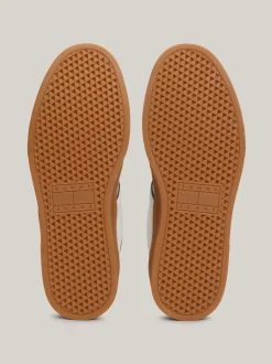Sneakersy*Tommy Hilfiger Buty Sportowe Ze Skóry Greenwich Z Logo WARM STONE
