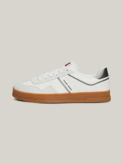 Sneakersy*Tommy Hilfiger Buty Sportowe Ze Skóry Greenwich Z Logo WARM STONE